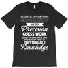 logistic operator manager we do precision guess work based on unreliab T-Shirt