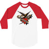 sailor jerry tattoo art military mermaid 3/4 Sleeve Shirt