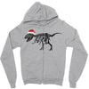 t rex skeleton santa claus Zipper Hoodie