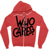 who cares Zipper Hoodie