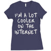 i'm a lot cooler on the internet Ladies Fitted T-Shirt