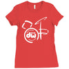 drum Ladies Fitted T-Shirt
