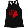funny maine state Racerback Tank