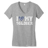 i love my soldier navy camouflage Women's V-Neck T-Shirt