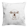 vitruvian robot Throw Pillow