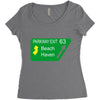 gps logo free exit 63 beach haven Women's Triblend Scoop T-shirt