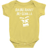 men's ask me about my gorilla Baby Onesie