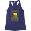 ugly sweater party beer bear funny Racerback Tank