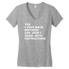 life didn't come with instructions Women's V-Neck T-Shirt
