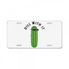 dill with it black logo License Plate