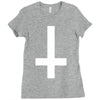 wasted youth inverted cross indie geek swag funny Ladies Fitted T-Shirt
