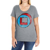square in circle Ladies Curvy T-Shirt