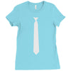 skinny white tie Ladies Fitted T-Shirt