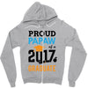 Class of 2017 Proud Papaw Graduation Zipper Hoodie