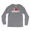 i love rugby mens funny cotton Long Sleeve Shirts