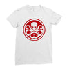 red skull logo avengers marvel comics gift Ladies Fitted T-Shirt