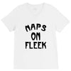 naps on fleek girls V-Neck Tee