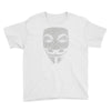 v for vendetta mask guy fawkes cool girls womens cotton t shirt dw01 Youth Tee