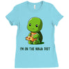 ninja diet (green) Ladies Fitted T-Shirt