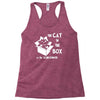 the cat in the box Racerback Tank