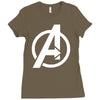 avengers sticker vinyl decal Ladies Fitted T-Shirt