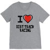 i love dirt track racing V-Neck Tee
