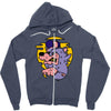 loup de cartoon Zipper Hoodie