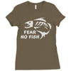 fear no fish Ladies Fitted T-Shirt