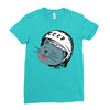 Astronaut Cat Ladies Fitted T-Shirt