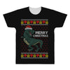 ugly dinosaur merry christmas All Over Men's T-shirt
