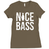 nice bass fishing Ladies Fitted T-Shirt