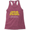 best sister crazy scarry Racerback Tank