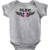 angel wing believe breast cancer Baby Bodysuit
