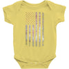 Vintage Usa Flag Baby Onesie