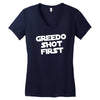 greedo shot first Women's V-Neck T-Shirt