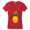 pineapple christmas tree Women's V-Neck T-Shirt