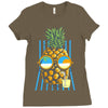 pineapple sunbathe Ladies Fitted T-Shirt