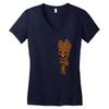 hidden groot [converted] Women's V-Neck T-Shirt