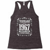 vintage made in 1967 perfectly aged a living legend Racerback Tank