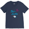 she's so lucky V-Neck Tee