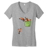 pocket red pandas Women's V-Neck T-Shirt