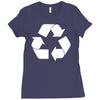 recycle symbol Ladies Fitted T-Shirt