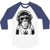 monkey hipster 3/4 Sleeve Shirt