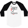 I Wear Grey For My Daughter (Brain Cancer Awareness) 3/4 Sleeve Shirt