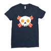 Bacon Egg Skull Ladies Fitted T-Shirt