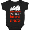 can't scare me halloween funeral direct Baby Bodysuit