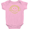 smiley dj techno,club,dance,music,rave retro Baby Onesie
