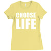 choose life wham retro 80s Ladies Fitted T-Shirt