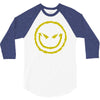 evil smiley emoticon 3/4 Sleeve Shirt
