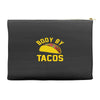 body by tacos funny Accessory Pouches
